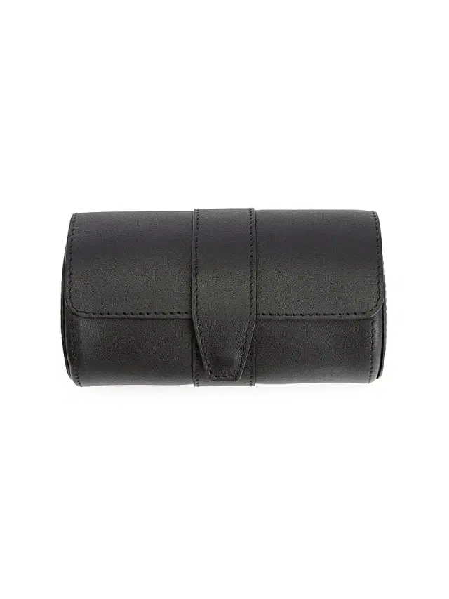 Royce New York Leather Double Watch Roll - Black