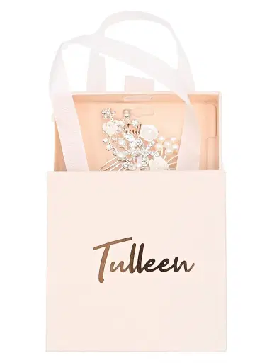Tulleen Rhinestone Pearl and Floral Hair Comb | Thumbnail 3