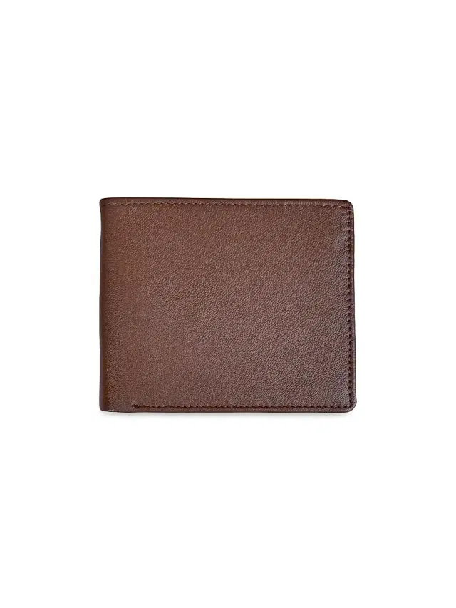Royce New York Executive Bi-Fold Wallet - Brown