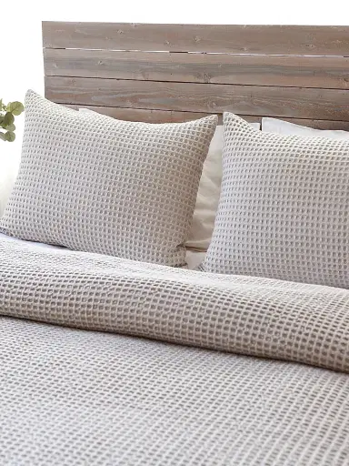 Pom Pom at Home Zuma Waffle Blanket - Natural - Size Queen | Thumbnail 2 Pom Pom at Home Zuma Waffle Blanket - Natural - Size Queen | Thumbnail 2