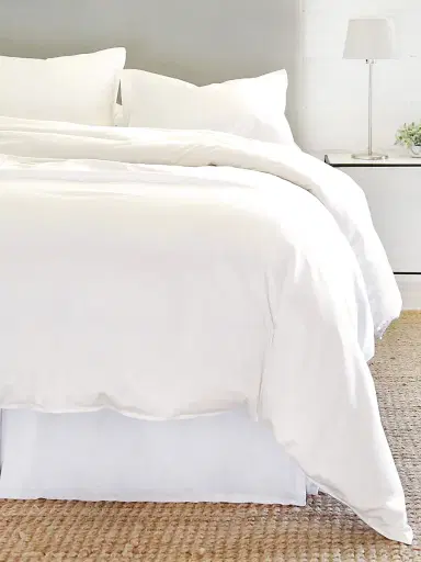 Pom Pom at Home Parker Bamboo Duvet Cover & Sham Collection - Flax - Size Twin | Thumbnail 1