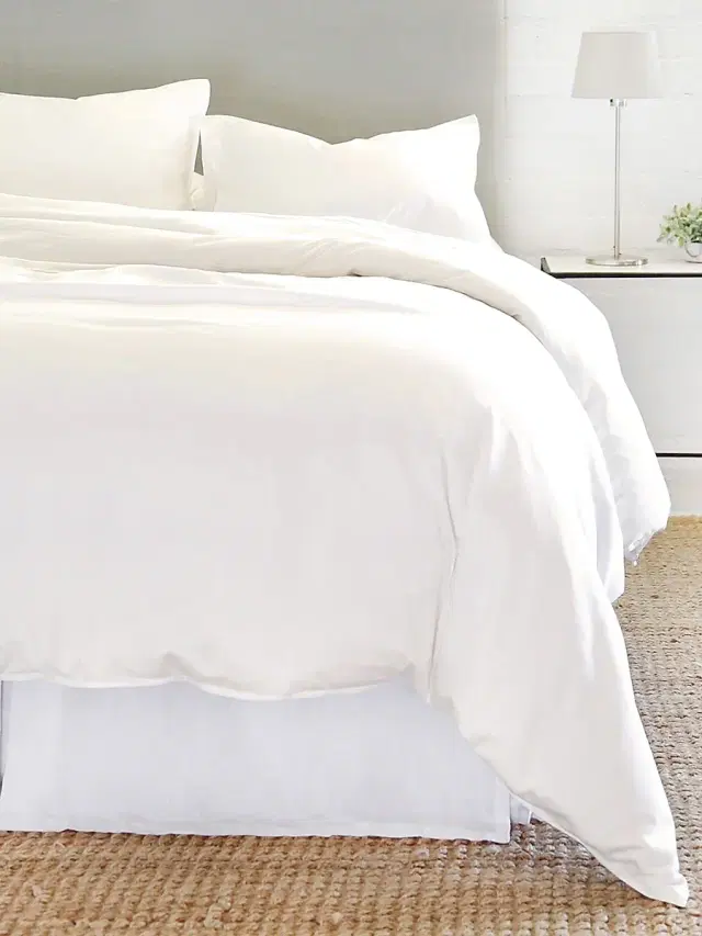 Pom Pom at Home Parker Bamboo Duvet Cover & Sham Collection - Flax Twin