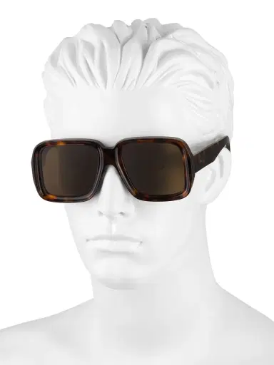LOEWE Men's Tortoiseshell 56MM Rectangular Sunglasses - Blonde Havana Brown | Thumbnail 3