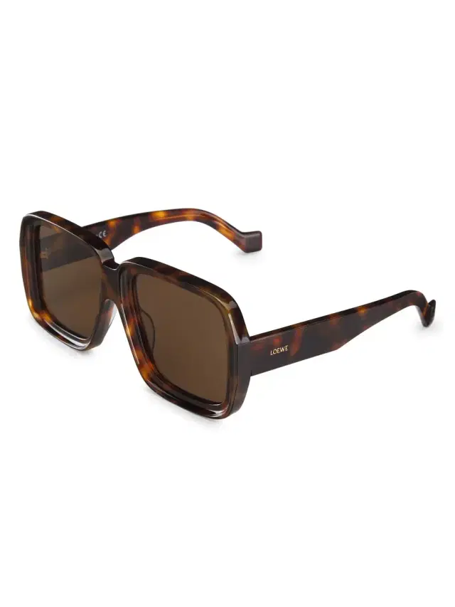 Men's Tortoiseshell 56MM Rectangular Sunglasses - Blonde Havana Brown