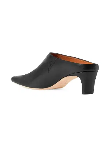 Staud Women's Wally 55MM Leather Mules - Black - Size 10 | Thumbnail 3