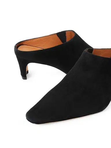 Staud Women's Wally 55MM Leather Mules - Black - Size 10 | Thumbnail 4
