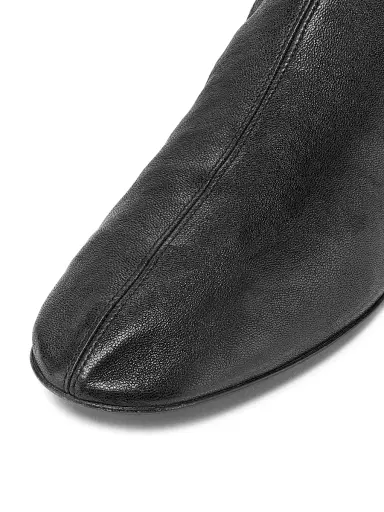Co Women's Stretch-Leather Knee-High Boots - Black | Thumbnail 5