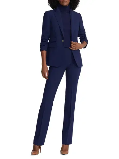 Ralph Lauren Collection Women's Alandra Stretch-Wool Pants - Navy | Thumbnail 2 Ralph Lauren Collection Women's Alandra Stretch-Wool Pants - Navy | Thumbnail 2