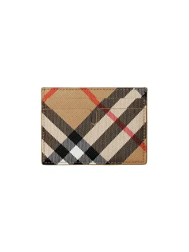 Burberry Men's Check Card Case - Sand | Thumbnail 2