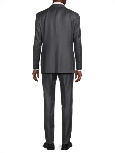 Canali Men's Wool Single-Breasted Suit - Dark Grey | Thumbnail 5