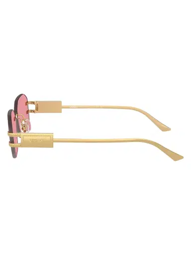 Versace Women's Damier Plaque 58MM Oval Sunglasses | Thumbnail 3