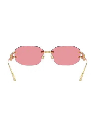 Versace Women's Damier Plaque 58MM Oval Sunglasses | Thumbnail 4