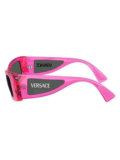 Versace Women's Lens Logo Pillow 54MM Sunglasses - Fuschia Grey | Thumbnail 3 Versace Women's Lens Logo Pillow 54MM Sunglasses - Fuschia Grey | Thumbnail 3