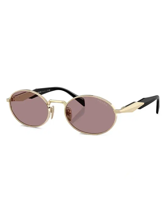 Prada Women's 55MM Oval Sunglasses - Brown Gold
