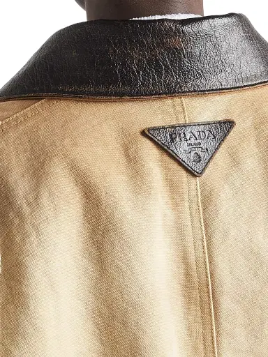 Prada Women's Canvas Jacket - Beige Khaki - Size 4 | Thumbnail 6 Prada Women's Canvas Jacket - Beige Khaki - Size 4 | Thumbnail 6