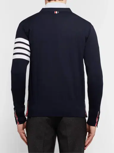 Thom Browne Striped Wool Cardigan - Men | Thumbnail 4
