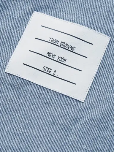 Thom Browne Button-Down Collar Striped Cotton-Flannel Shirt - Men | Thumbnail 6 Thom Browne Button-Down Collar Striped Cotton-Flannel Shirt - Men | Thumbnail 6