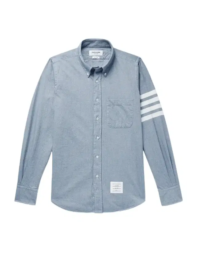 Thom Browne Button-Down Collar Striped Cotton-Flannel Shirt - Men