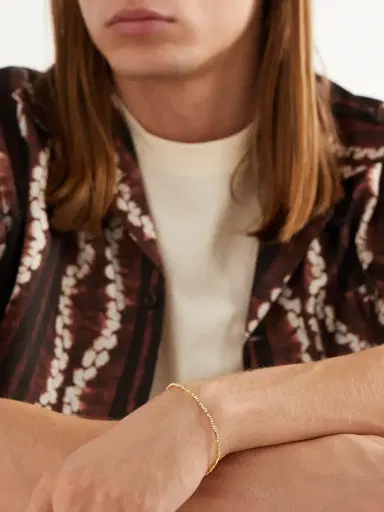 MAOR Noix Gold Beaded Bracelet - Men | Thumbnail 2