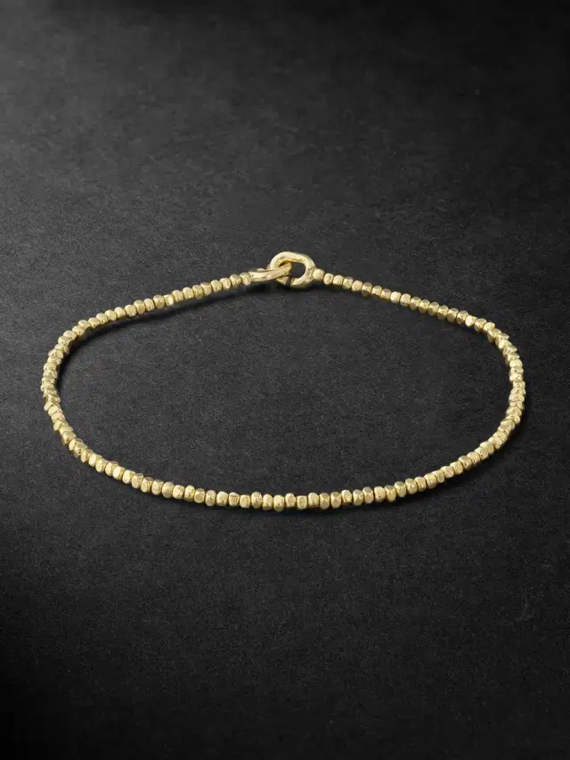 MAOR Noix Gold Beaded Bracelet - Men