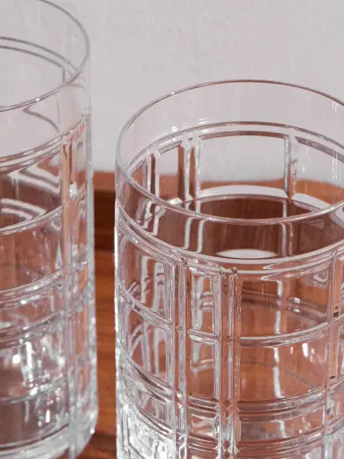 Ralph Lauren Home Hudson Plaid Set of Two Highball Crystal Glasses - Men | Thumbnail 3 Ralph Lauren Home Hudson Plaid Set of Two Highball Crystal Glasses - Men | Thumbnail 3
