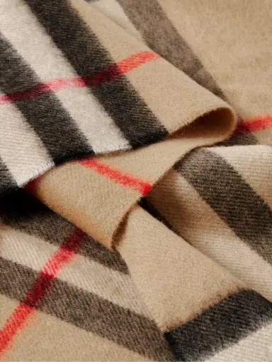 Burberry Fringed Checked Cashmere Scarf - Men | Thumbnail 3