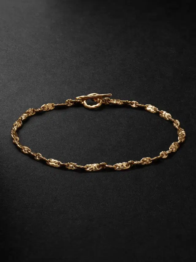 Dali Hammered Gold Bracelet - Men
