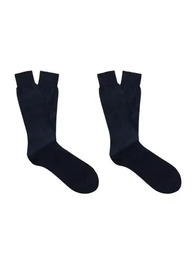 MR P. Two-Pack Ribbed Organic Cotton Socks - Men | Thumbnail 1