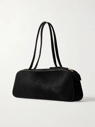 Khaite Simona Leather-trimmed Calf Hair Shoulder Bag | Thumbnail 3 Khaite Simona Leather-trimmed Calf Hair Shoulder Bag | Thumbnail 3