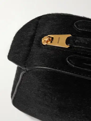 Khaite Simona Leather-trimmed Calf Hair Shoulder Bag | Thumbnail 4 Khaite Simona Leather-trimmed Calf Hair Shoulder Bag | Thumbnail 4