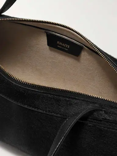 Khaite Simona Leather-trimmed Calf Hair Shoulder Bag | Thumbnail 5 Khaite Simona Leather-trimmed Calf Hair Shoulder Bag | Thumbnail 5