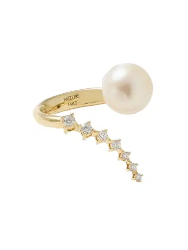 Mizuki 14-karat Gold, Pearl And Diamond Ring | Thumbnail 1 Mizuki 14-karat Gold, Pearl And Diamond Ring | Thumbnail 1