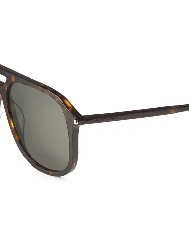 Saint Laurent Men's 58MM Pilot Sunglasses - Avana | Thumbnail 3