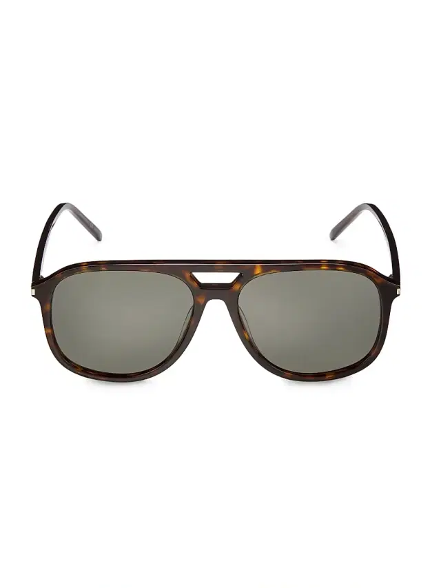 Men's 58MM Pilot Sunglasses - Avana