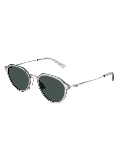 Bottega Veneta Men's Thing Triangle 50MM Round Sunglasses - Blue Grey | Thumbnail 1 Bottega Veneta Men's Thing Triangle 50MM Round Sunglasses - Blue Grey | Thumbnail 1