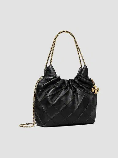 Tory Burch Women's Fleming Mini Leather Hobo Bag | Thumbnail 3 Tory Burch Women's Fleming Mini Leather Hobo Bag | Thumbnail 3