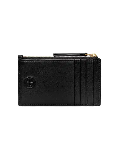 Tory Burch Women's Fleming Leather Card Case - Black | Thumbnail 2 Tory Burch Women's Fleming Leather Card Case - Black | Thumbnail 2