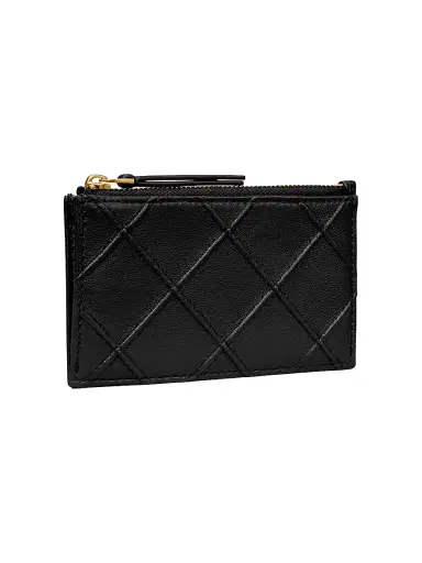 Tory Burch Women's Fleming Leather Card Case - Black | Thumbnail 3 Tory Burch Women's Fleming Leather Card Case - Black | Thumbnail 3