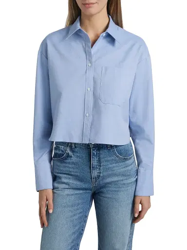 TWP Women's Little Big Joe Cropped Oxford Shirt | Thumbnail 3 TWP Women's Little Big Joe Cropped Oxford Shirt | Thumbnail 3