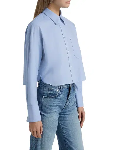 TWP Women's Little Big Joe Cropped Oxford Shirt | Thumbnail 4 TWP Women's Little Big Joe Cropped Oxford Shirt | Thumbnail 4