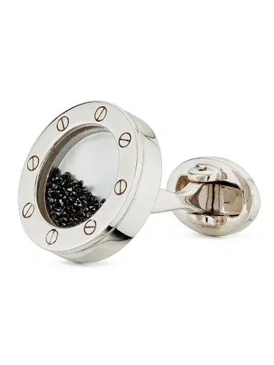 Jan Leslie Men's Sterling Silver, Black Onyx & 0.22 TCW Diamond Cufflinks - Black White | Thumbnail 2 Jan Leslie Men's Sterling Silver, Black Onyx & 0.22 TCW Diamond Cufflinks - Black White | Thumbnail 2