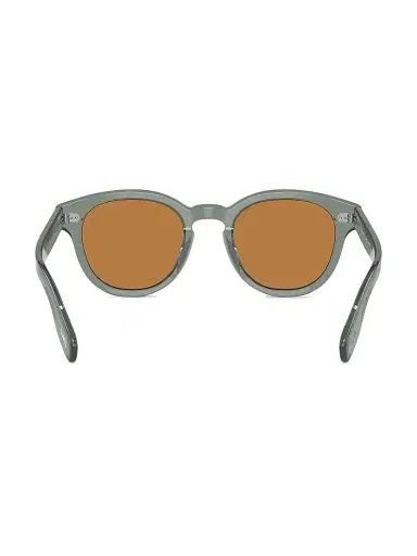 Oliver Peoples Women's Cary Grant Pillow 50MM Round Sunglasses - Transparent Blue Grey Orange | Thumbnail 4 Oliver Peoples Women's Cary Grant Pillow 50MM Round Sunglasses - Transparent Blue Grey Orange | Thumbnail 4