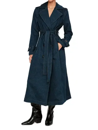 DL1961 Premium Denim Women's Denim Trench Coat - Blue | Thumbnail 1 DL1961 Premium Denim Women's Denim Trench Coat - Blue | Thumbnail 1