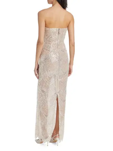 Bronx and Banco Women's Giselle Embellished Strapless Column Gown - White | Thumbnail 5