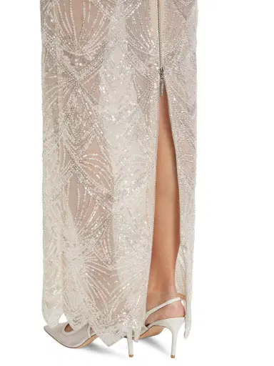 Bronx and Banco Women's Giselle Embellished Strapless Column Gown - White | Thumbnail 6