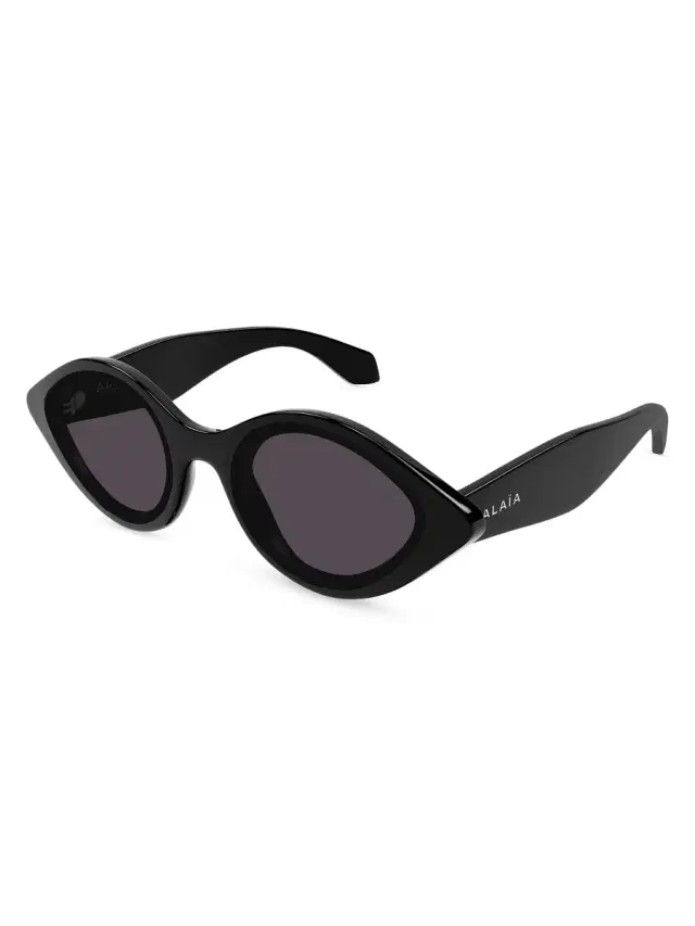 Women's Round 56MM Sunglasses - Black