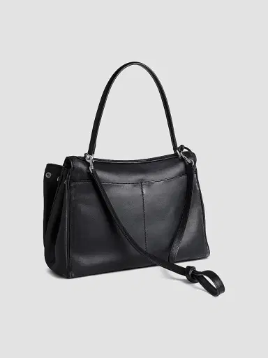 Balenciaga Women's Rodeo Medium Handbag Used Effect with One Charm - Black | Thumbnail 3