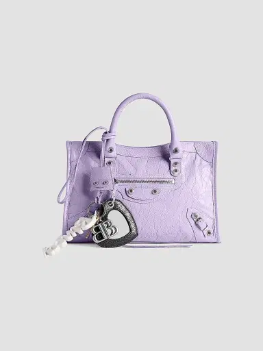 Balenciaga Women's Le City Charm Heart - Lilac | Thumbnail 3 Balenciaga Women's Le City Charm Heart - Lilac | Thumbnail 3