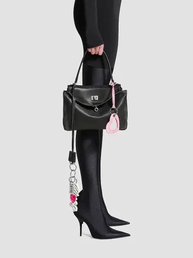 Balenciaga Women's Rodeo Small Handbag Used Effect with One Charm | Thumbnail 2 Balenciaga Women's Rodeo Small Handbag Used Effect with One Charm | Thumbnail 2