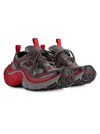 Balenciaga Men's 6XL Sneakers - Red Grey Black - Size 11 | Thumbnail 2